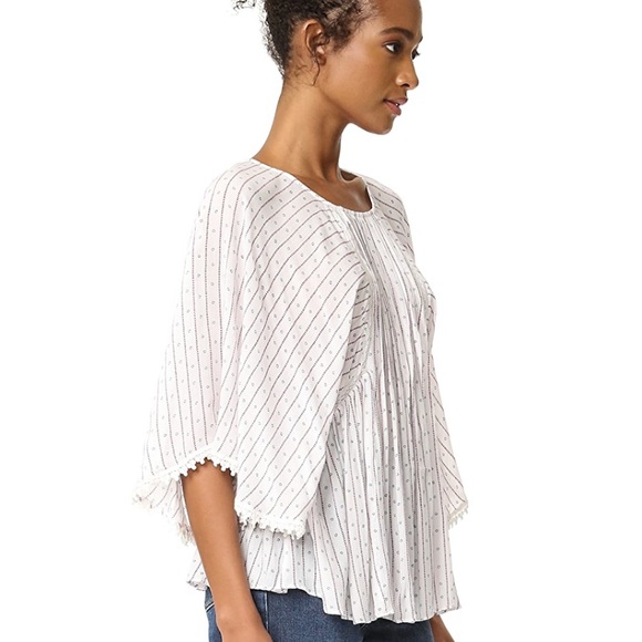 Moon River Boho Stripped Blouse - Picture 3 of 10